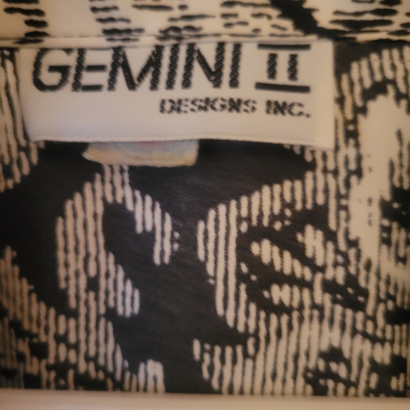 80's 90's Retro Paisley Blazer Black & White - Picture 6 of 9